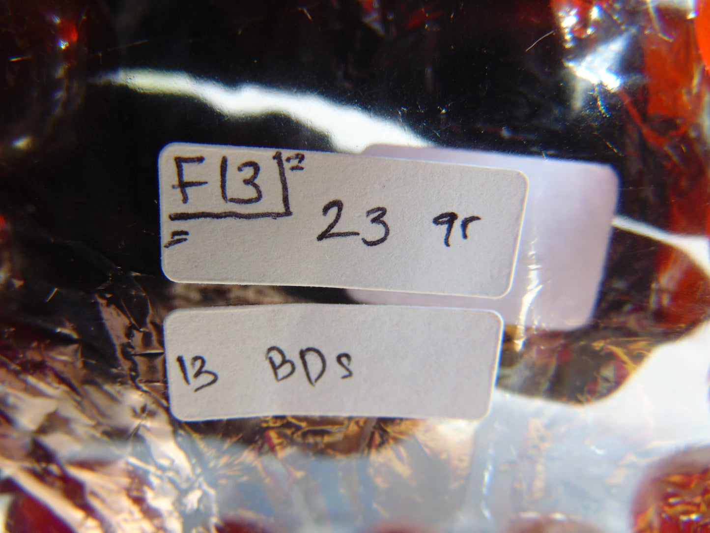 23 Gram 13 Small Beads Bracelet Indonesian Red Amber for Healing F13