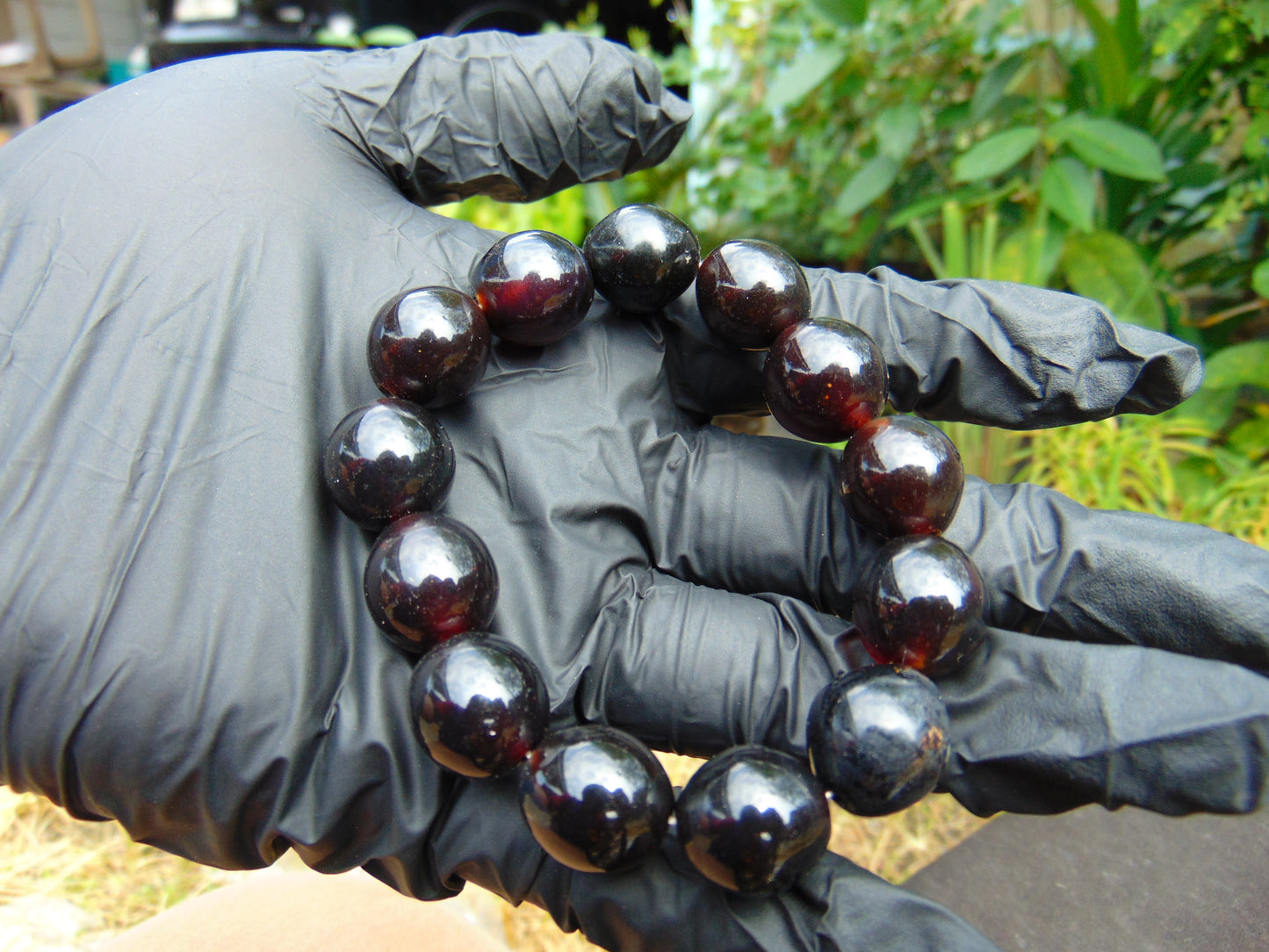 23 Gram 13 Small Beads Bracelet Indonesian Cherry Red Amber for Healing F12