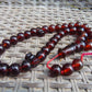 77 gr Tasbih Mesbah Rosary 33+3 Beads 16 mm Indonesian Red Amber for Healing FR26