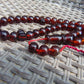77 gr Tasbih Mesbah Rosary 33+3 Beads 16 mm Indonesian Red Amber for Healing FR26
