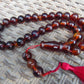 70 gr Tasbih Mesbah Rosary 33+3 Beads 16 mm Indonesian Red Amber for Healing FR25