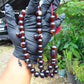 81 gr Tasbih Mesbah Rosary 33+3 Beads 16 mm Indonesian Black Amber for Healing FR17