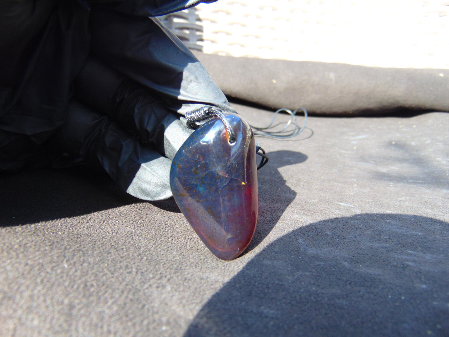 12 gr Pendant 44x26x19 mm Indonesia Blue Amber for Healing PCY437