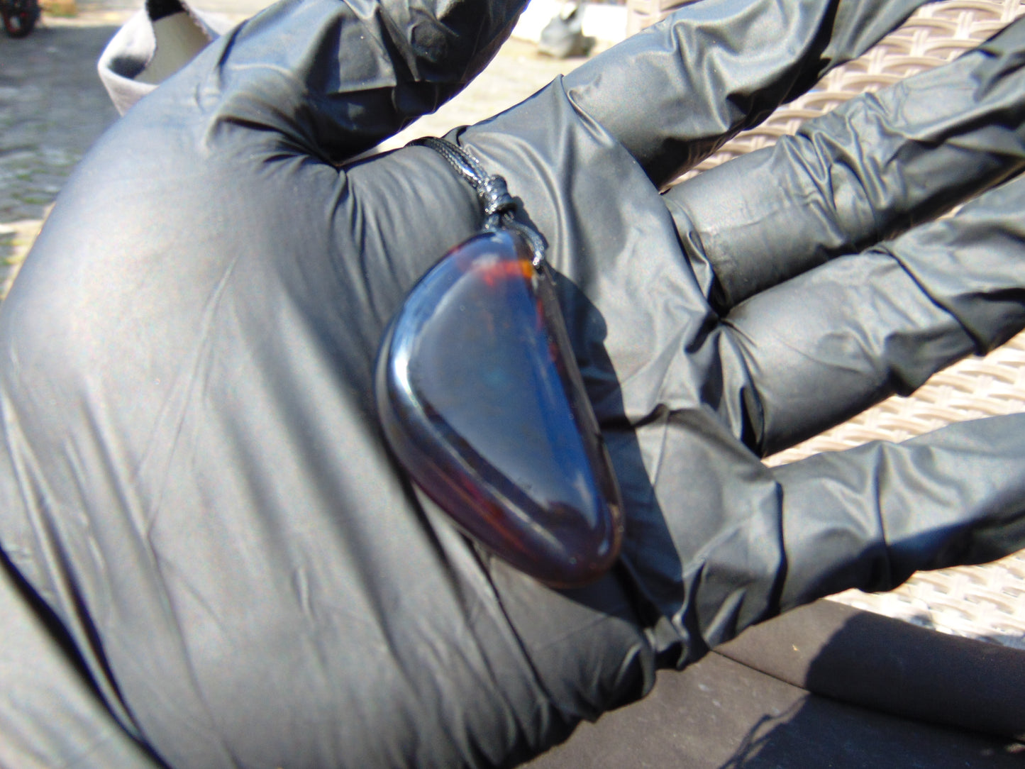 12 gr Pendant 44x26x19 mm Indonesia Blue Amber for Healing PCY437