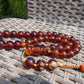 74 gr Tasbih Mesbah Rosary 33+3 Beads 16 mm Indonesian Yellow Red Amber for Healing FR19