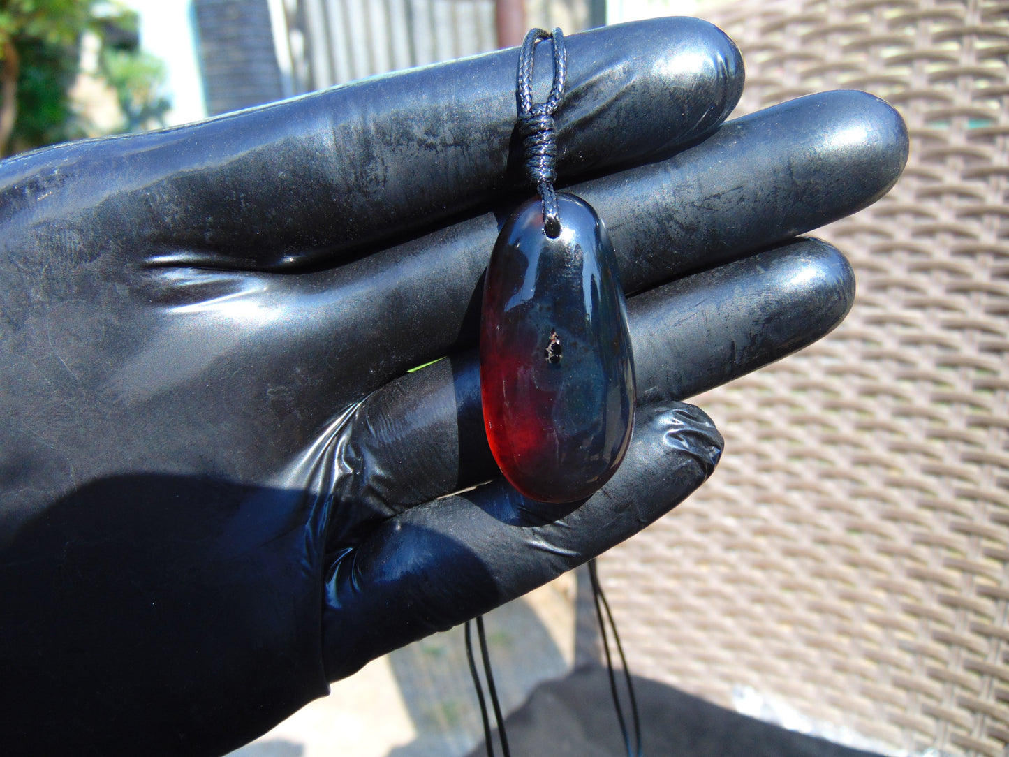 7 gram Pendant Indonesian Blue Amber for Healing pb205