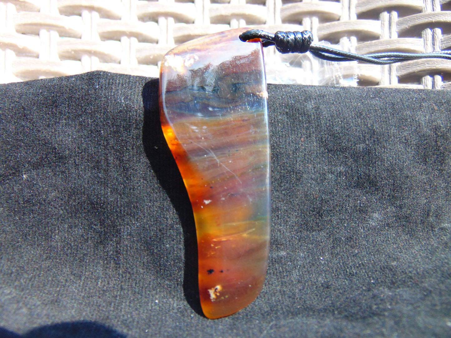 9 gram Pendant Indonesian Zebra Amber for Healing pb19
