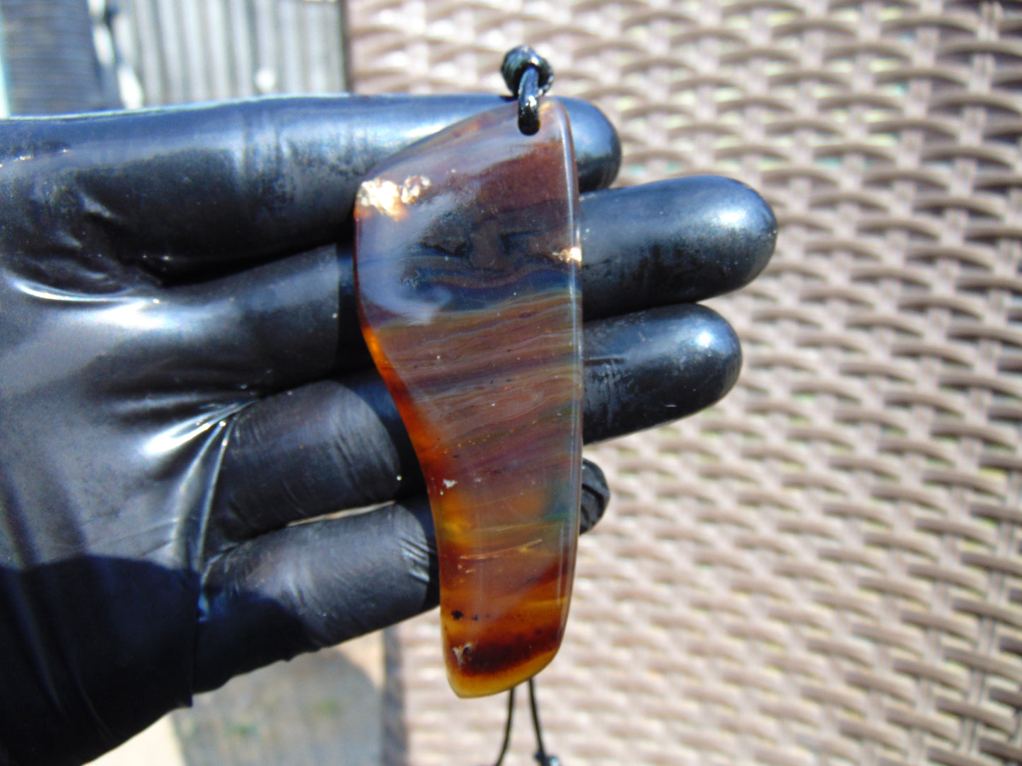 9 gram Pendant Indonesian Zebra Amber for Healing pb19