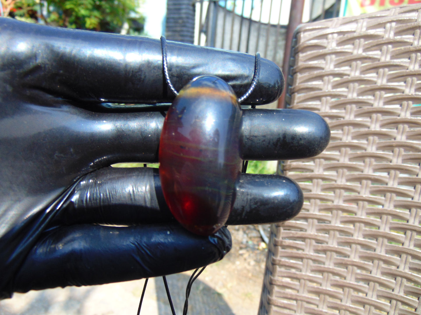 11 gram Pendant Indonesian Blue Amber for Healing a29