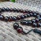 136 gr Big Tasbih Mesbah Rosary 33+2 Beads 18 mm Indonesian Black Amber for Healing Collection TB18i2