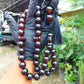 136 gr Big Tasbih Mesbah Rosary 33+2 Beads 18 mm Indonesian Black Amber for Healing Collection TB18i2
