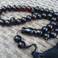104 gr Big Tasbih Mesbah Rosary 33+3 Beads 18 mm Indonesian Cherry Red Amber for Healing Collection TB17i3
