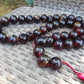 379 gr Big Tasbih Mesbah Rosary 33+3 Beads 25 mm Indonesian Cherry Red Amber for Healing Collection FR40