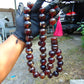 379 gr Big Tasbih Mesbah Rosary 33+3 Beads 25 mm Indonesian Cherry Red Amber for Healing Collection FR40
