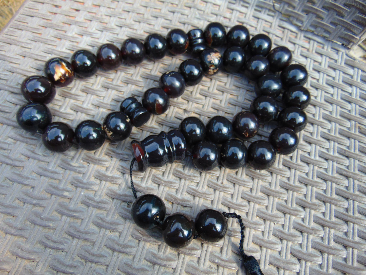 381 gr Big Tasbih Mesbah Rosary 33+3 Beads 25 mm Indonesian Cherry Red Amber for Healing Collection FR41