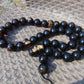 350 gr Big Tasbih Mesbah Rosary 33+3 Beads 25 mm Indonesian Black Amber for Healing Collection FR43