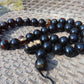 350 gr Big Tasbih Mesbah Rosary 33+3 Beads 25 mm Indonesian Black Amber for Healing Collection FR43