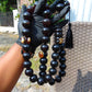 350 gr Big Tasbih Mesbah Rosary 33+3 Beads 25 mm Indonesian Black Amber for Healing Collection FR43