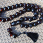 376 gr Big Tasbih Mesbah Rosary 33+3 Beads 25 mm Indonesian Cherry Red Amber for Healing Collection FR42
