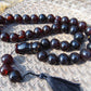 376 gr Big Tasbih Mesbah Rosary 33+3 Beads 25 mm Indonesian Cherry Red Amber for Healing Collection FR42