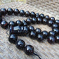 380 gr Big Tasbih Mesbah Rosary 33+3 Beads 25 mm Indonesian Black Amber for Healing Collection FR37