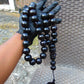 380 gr Big Tasbih Mesbah Rosary 33+3 Beads 25 mm Indonesian Black Amber for Healing Collection FR37