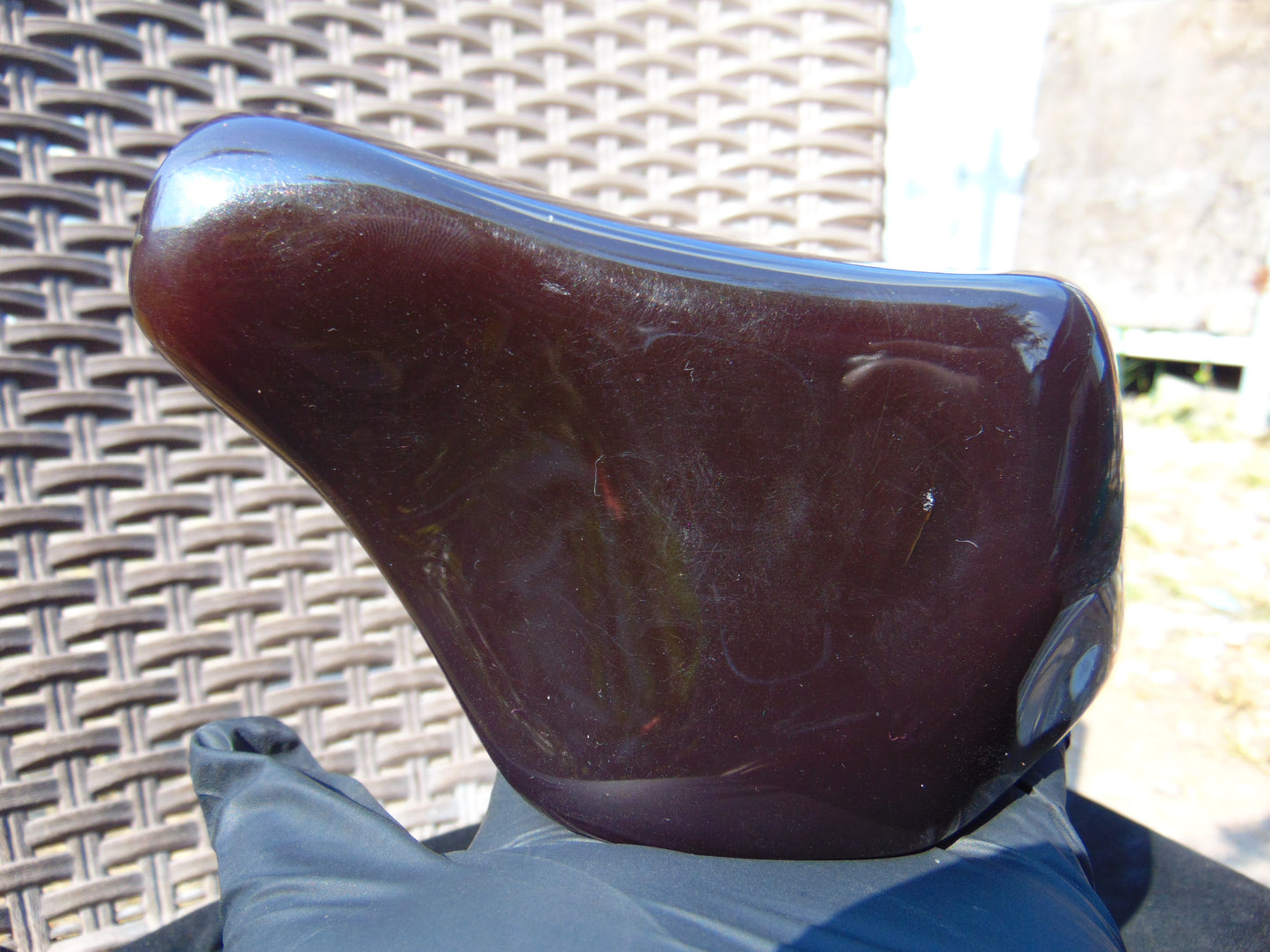 467 gr Blue Polished 16x10x6 cm Indonesia Dark Red Amber for Healing 26ML230