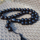 384 gr Big Tasbih Mesbah Rosary 33+3 Beads 25 mm Indonesian Black Amber for Healing Collection FR39