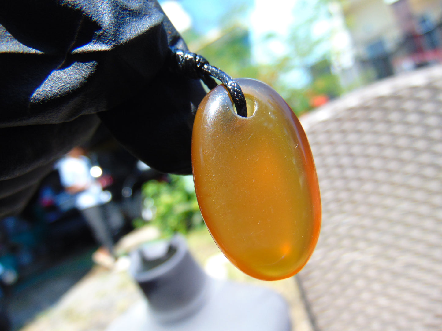 3 gr Pendant Indonesian blue Amber for Healing A577