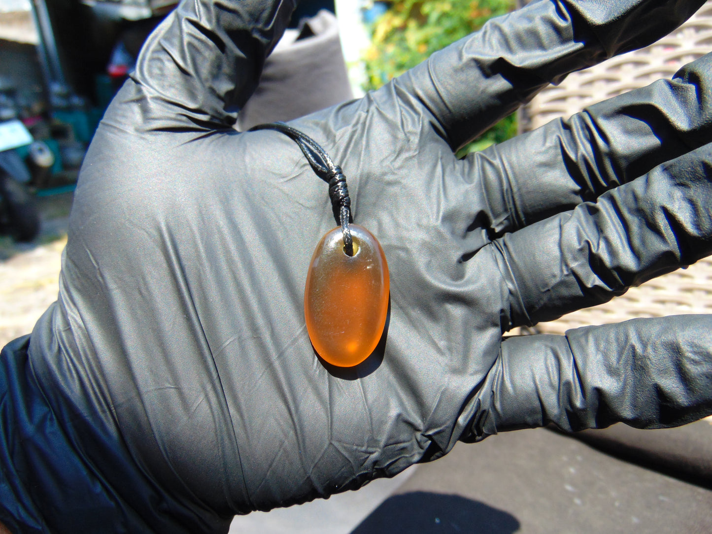 3 gr Pendant Indonesian blue Amber for Healing A577