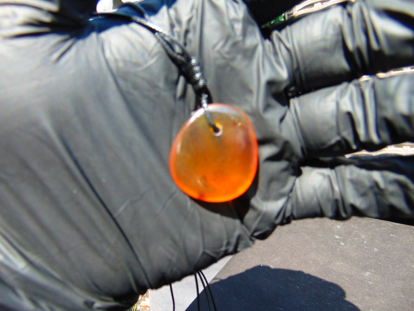3 gr Pendant Indonesian orange Amber for Healing Y161