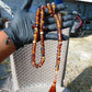 72 gram 99+9 Beads Tasbih Necklace Rosary for Yoga Meditation Indonesian Yellow Amber for Healing FR34