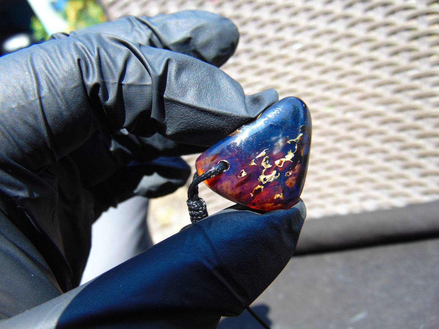 3 gr Pendant Indonesian orange Amber for Healing Y165