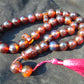 97 gr Tasbih Mesbah Rosary 33+2 Beads 16 mm Indonesian Blue Red Amber for Healing TB16i2