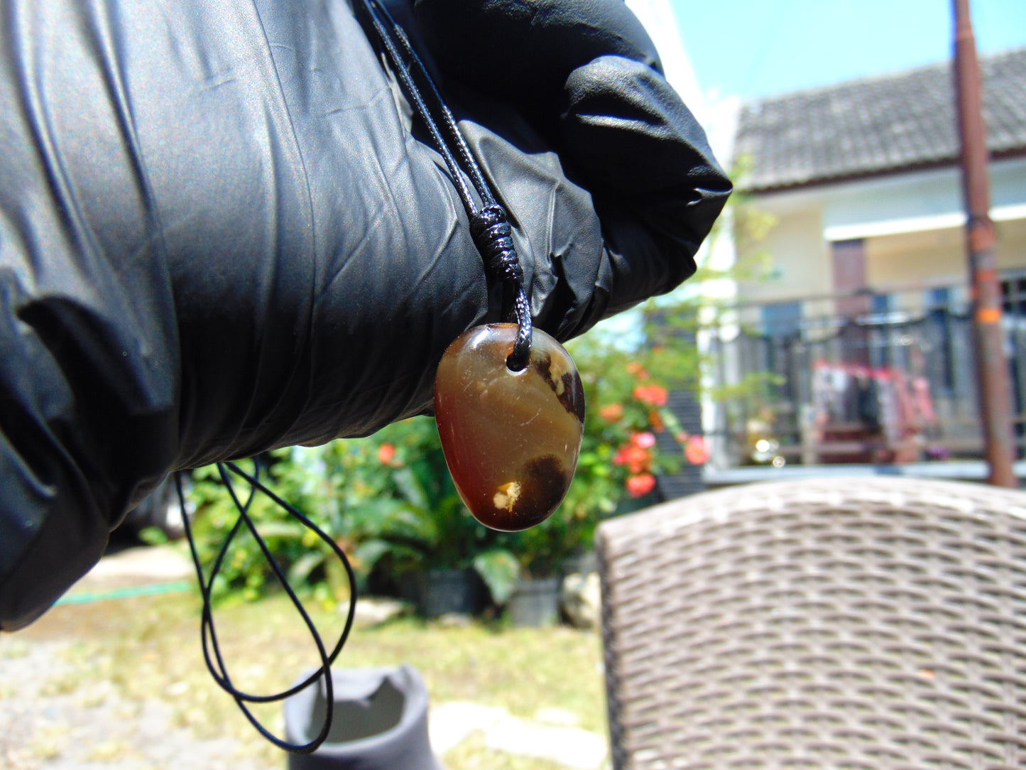 1 gr Pendant Indonesian orange Amber for Healing A540