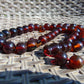 97 gr Big Tasbih Mesbah Rosary 33+2 Beads 18 mm Indonesian Cherry Red Amber for Healing Collection TB16i2