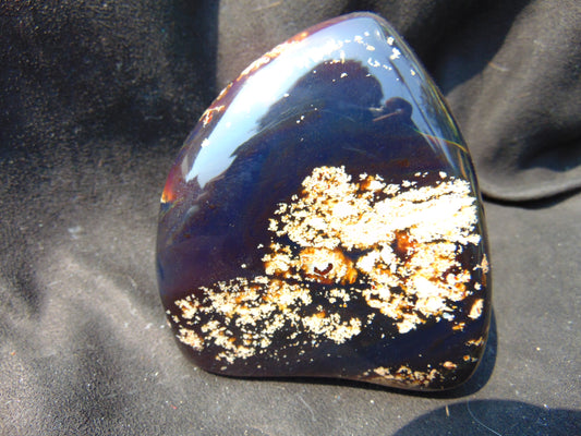 340 gr Blue polished 104x92x64 mm Indonesian Amber for Healing AJ1021