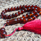 110 gr Big Tasbih Mesbah Rosary 33+2 Beads 18 mm Indonesian Cherry Red Amber for Healing Collection TB17i13
