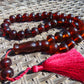 110 gr Big Tasbih Mesbah Rosary 33+2 Beads 18 mm Indonesian Cherry Red Amber for Healing Collection TB17i13