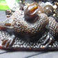 357 gram Dragon carving 7x3.5x3.1"  Indonesian Dark Green Amber