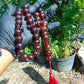 110 gr Big Tasbih Mesbah Rosary 33+2 Beads 18 mm Indonesian Cherry Red Amber for Healing Collection TB17i13