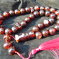 149 gr Tasbih Mesbah Rosary 33+2 Beads 20 mm Indonesian Red Bluish Amber for Healing No.33