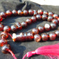 149 gr Tasbih Mesbah Rosary 33+2 Beads 20 mm Indonesian Red Bluish Amber for Healing No.33