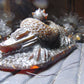 357 gram Dragon carving 7x3.5x3.1"  Indonesian Dark Green Amber