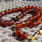 102 gr Big Tasbih Mesbah Rosary 33+2 Beads 18 mm Indonesian Yellow Red Amber for Healing Collection TB17i17