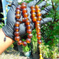 102 gr Big Tasbih Mesbah Rosary 33+2 Beads 18 mm Indonesian Yellow Red Amber for Healing Collection TB17i17