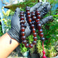 102 gr Big Tasbih Mesbah Rosary 33+2 Beads 18 mm Indonesian Cherry Red Amber for Healing Collection TB17i15