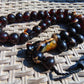 108 gr BIG Tasbih 33+3 Beads Mesbah Rosary Indonesian Dark WHite Amber for Healing TB17i16