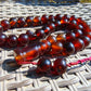 103 gr Big Tasbih Mesbah Rosary 33+2 Beads 18 mm Indonesian Cherry Red Amber for Healing Collection TB17i11