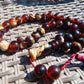 101 gr BIG Tasbih 33+3 Beads Mesbah Rosary Indonesian Red WHite Amber for Healing TB17i5